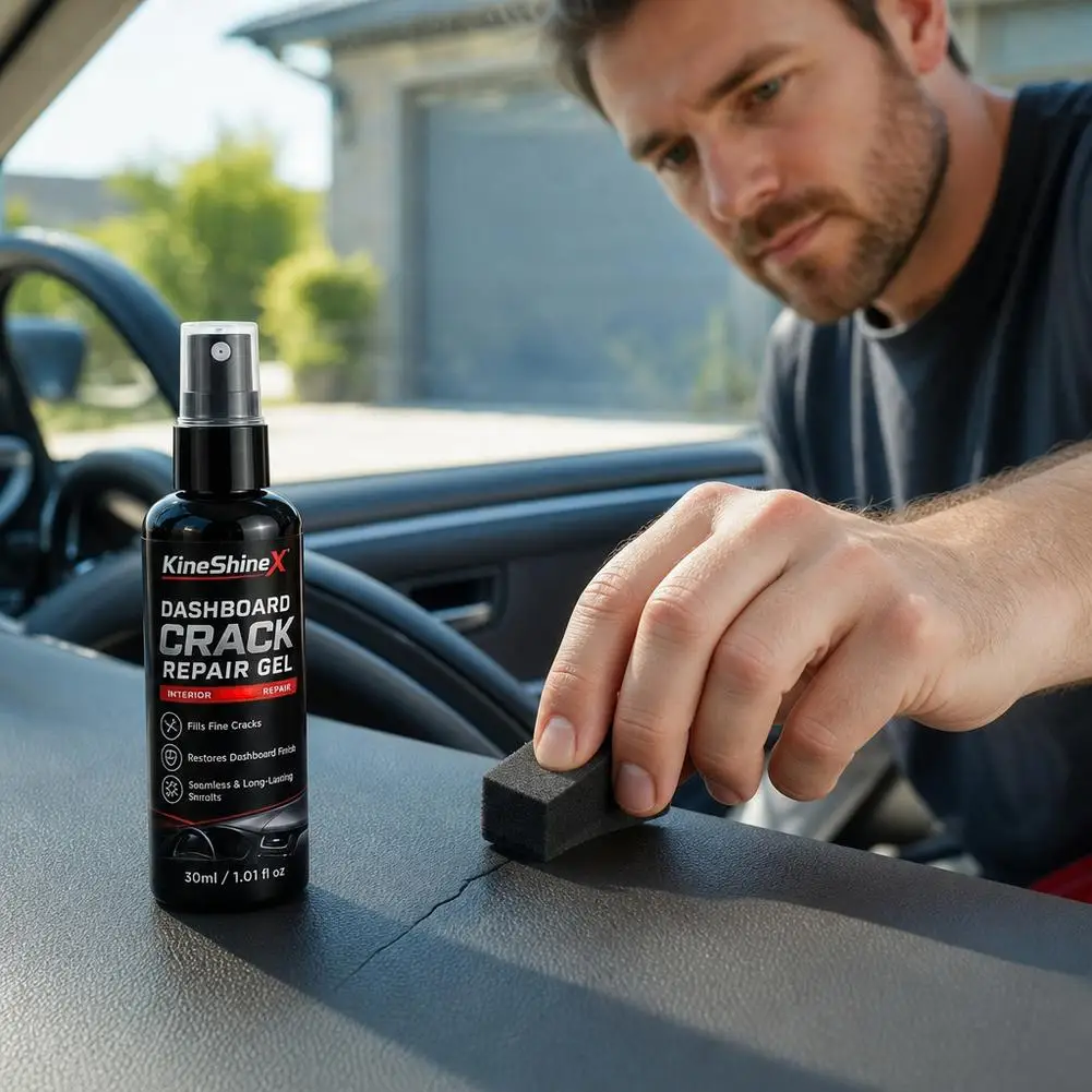 30ml Dashboard Crack Repair Gel with Applicator Block Plastic Refurbishment Agent for Various Scratch Repair on Central Consoles