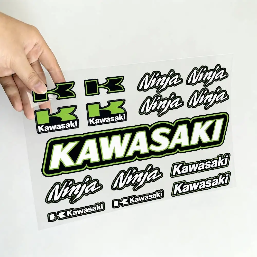 FOR KAWASAKI Safety Reflective Waterproof Auto Decal Scratch Cover Stickers Universal For Bike Helmet Mug Refrigerator - view 2