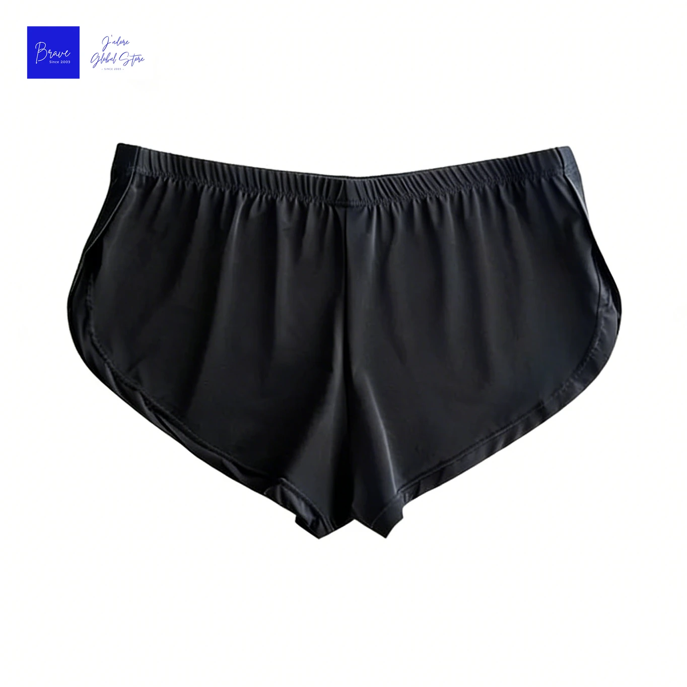 Sexy Herren Eisseide Split-Side Arrow Pants Schnelltrocknende Atmungsaktive Sportshorts Tiefsitzende Laufunterwäsche Boxershorts