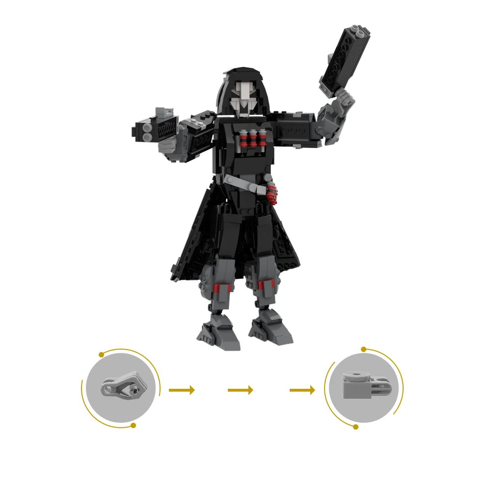 MOC ブラック ソウルリーパー メック ウォリアーズ 組み立てブロックセット ゲーム シューティングゲーム 死の神々 ブリック ゴーストバトル キッズトイ