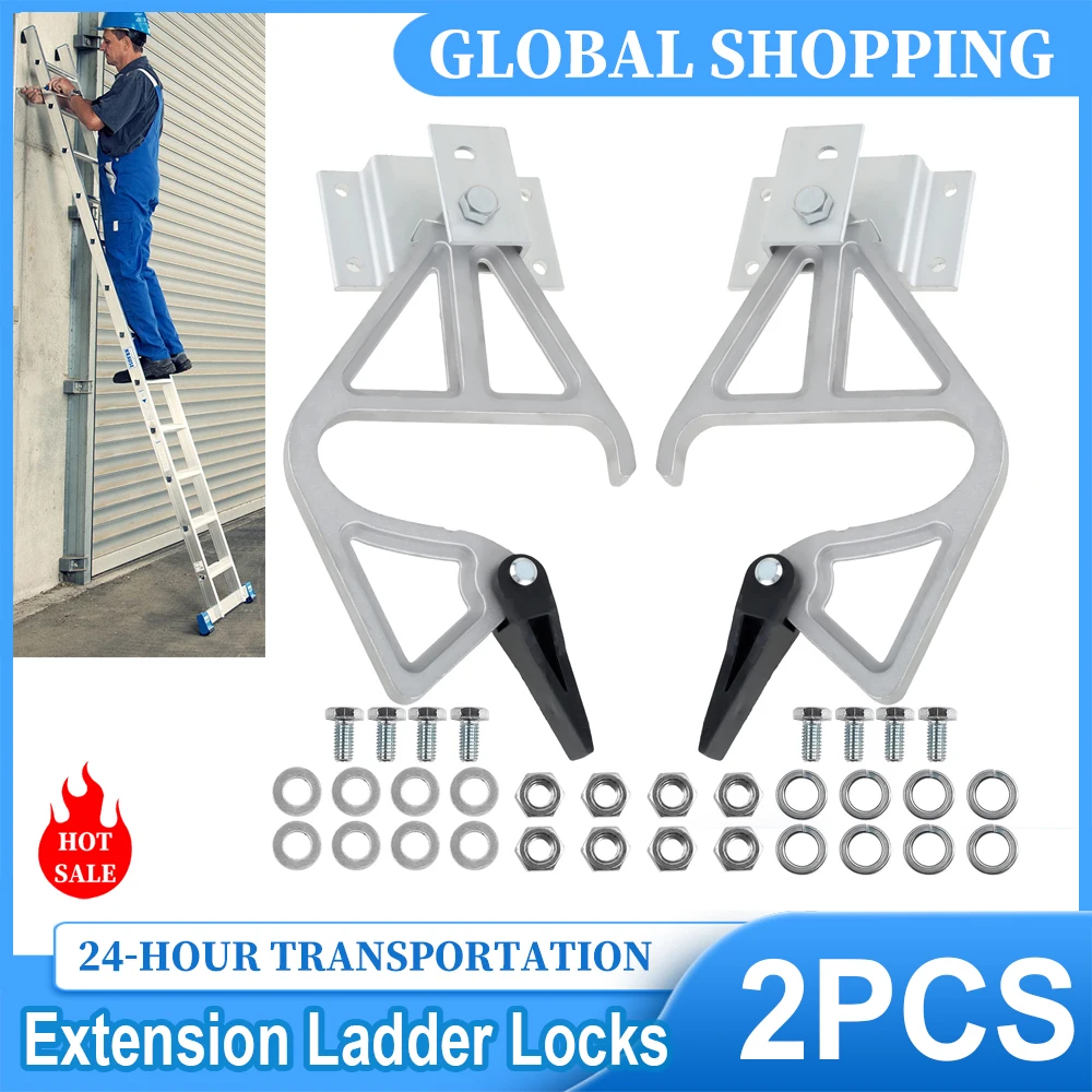 2Pcs Extension Ladder Locks Aluminum Alloy Rung Ladder Lock Kit Sturdy Extension Ladder Parts Telescoping Ladder Locks Set