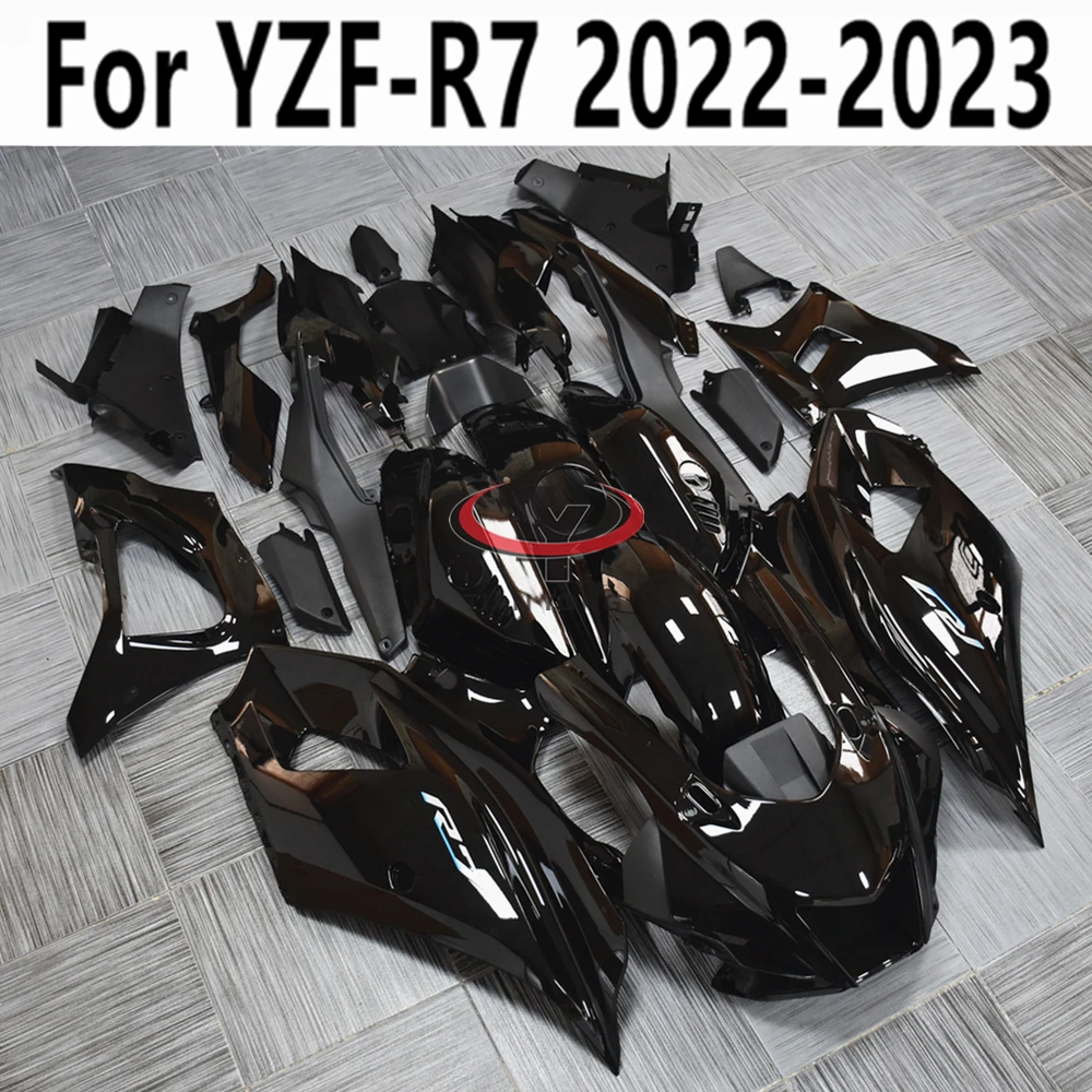 All Bright Black Letter R7 Gradient Bodywork Cowling Motorcycle For YZF-R7 2022-2023-2024 Full Fairing Kit ABS Injection