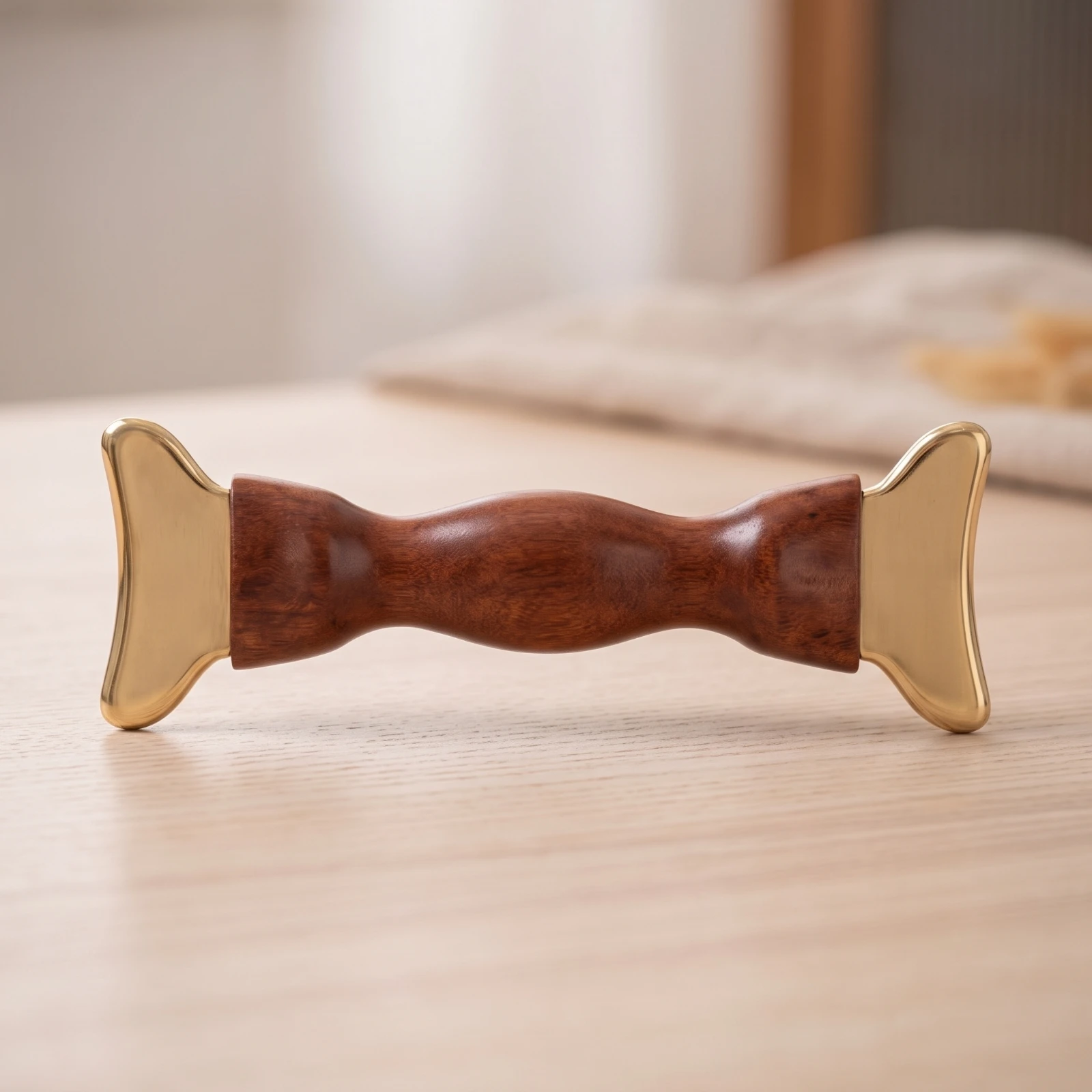 Gua Sha Tool Lymphatic Drainage Gua Sha Massager with Wooden Handle Massage Scraper Muscle Release Wooden Massager Acupressure