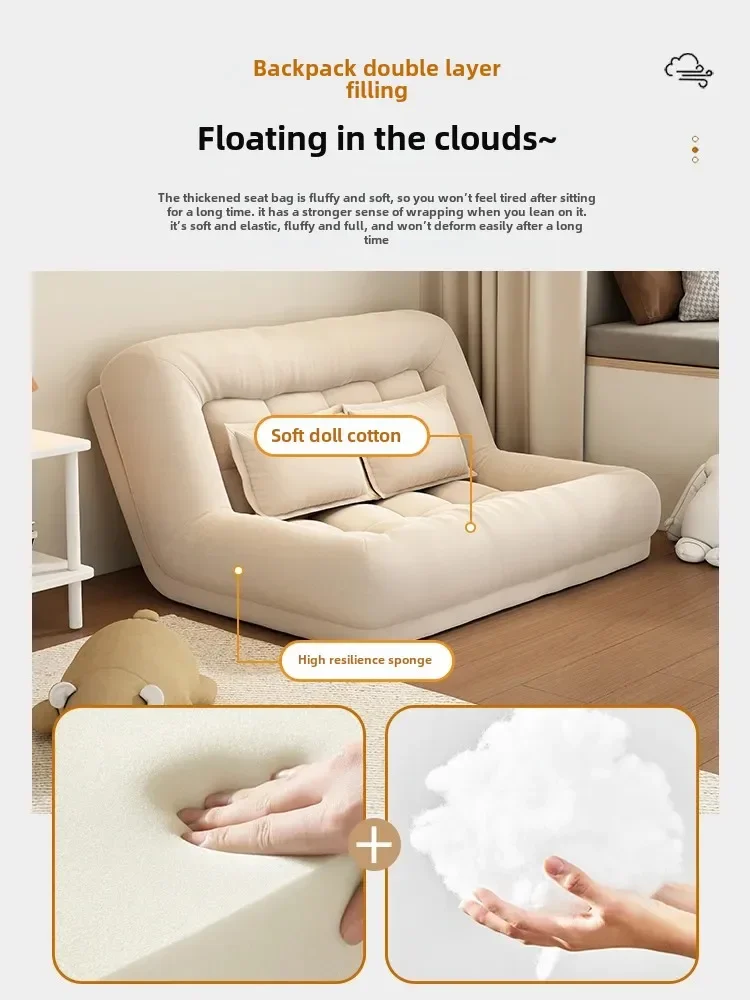 

Маленькая квартира, тканевый диван-кровать, гостиная, спальня, ленивый диван, аренда квартиры, складной двойной стул