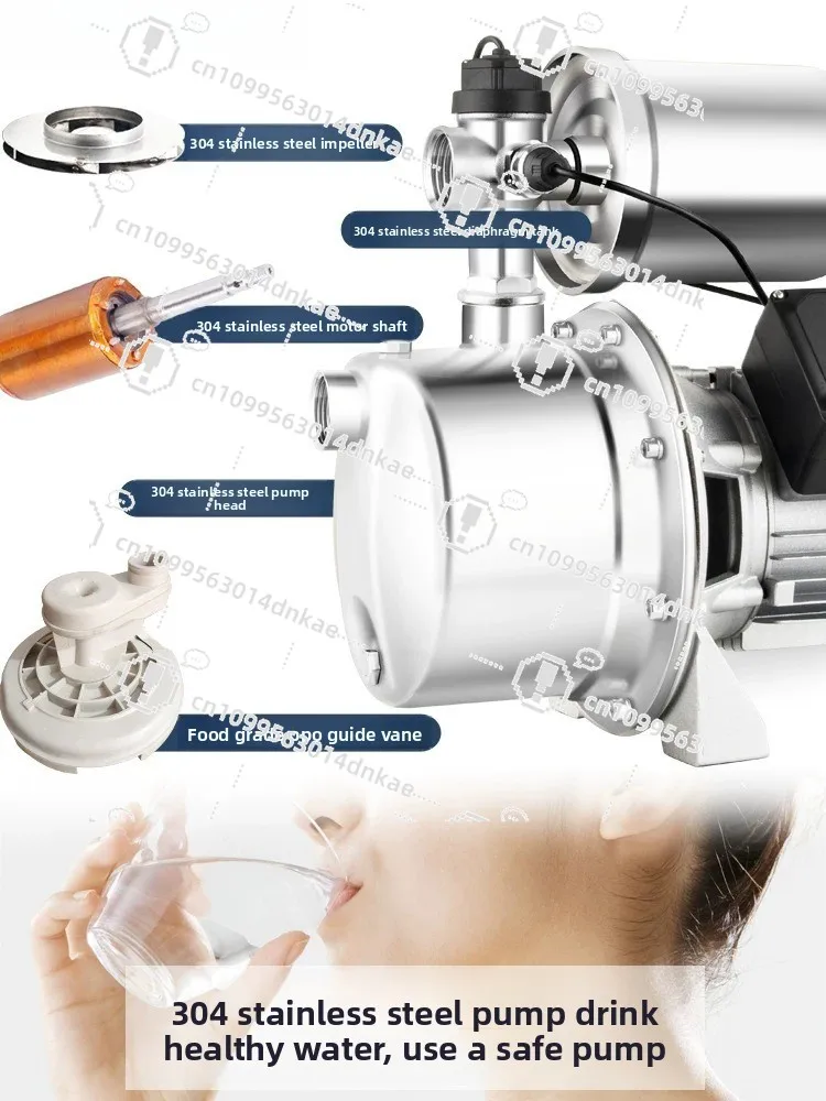 Booster Pump Household Tap Water Pressurization Pump Automatic Intelligent Stainless Steel Self-priming Pump Small Pumping