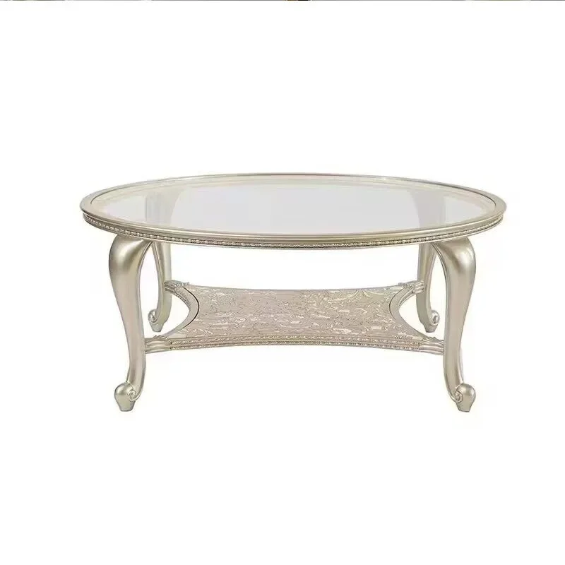 

North American light luxury tempered glass coffee table modern tea table living room household smal