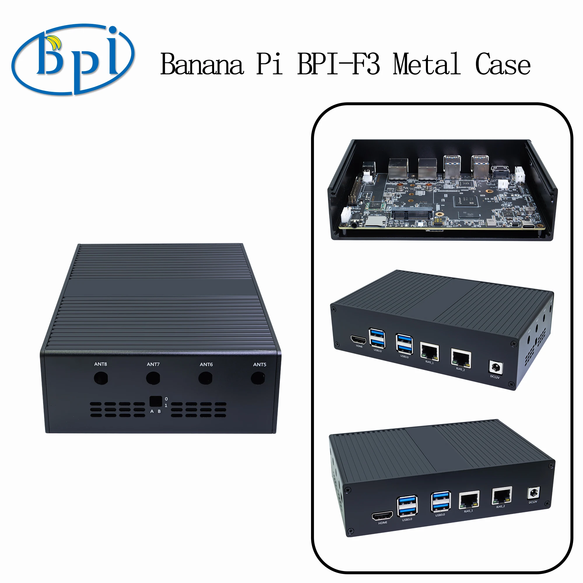 

BPI-F3 Metal Case Enclosure Heatsink Suitable for BPI-F3 Development Board Banana Pi Accessories