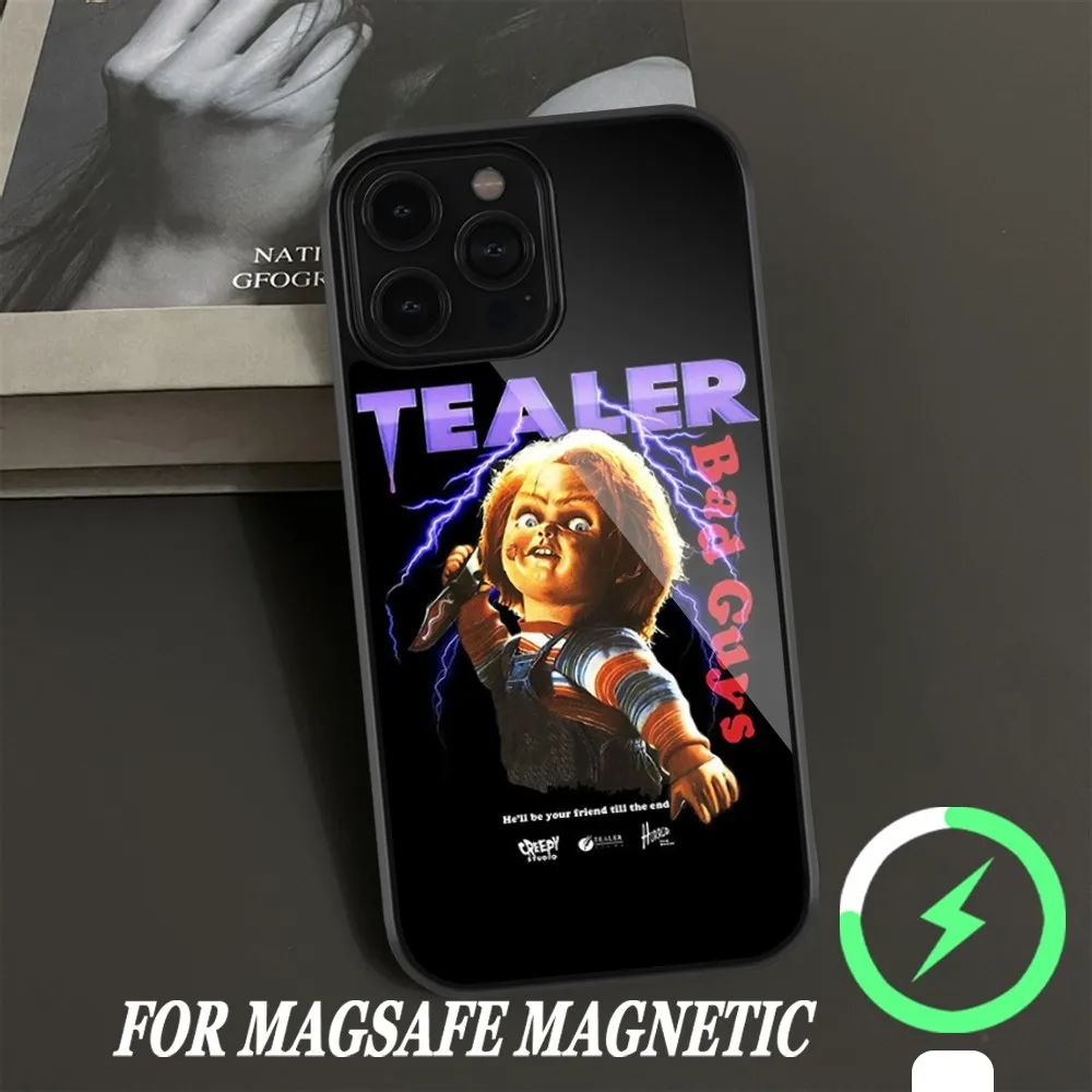 Chucky Horror Churse Childs Phone Case For iPhone 11 12 13 14 15 Pro Max  Plus Magsafe Magnetic Wireless Cover Charging