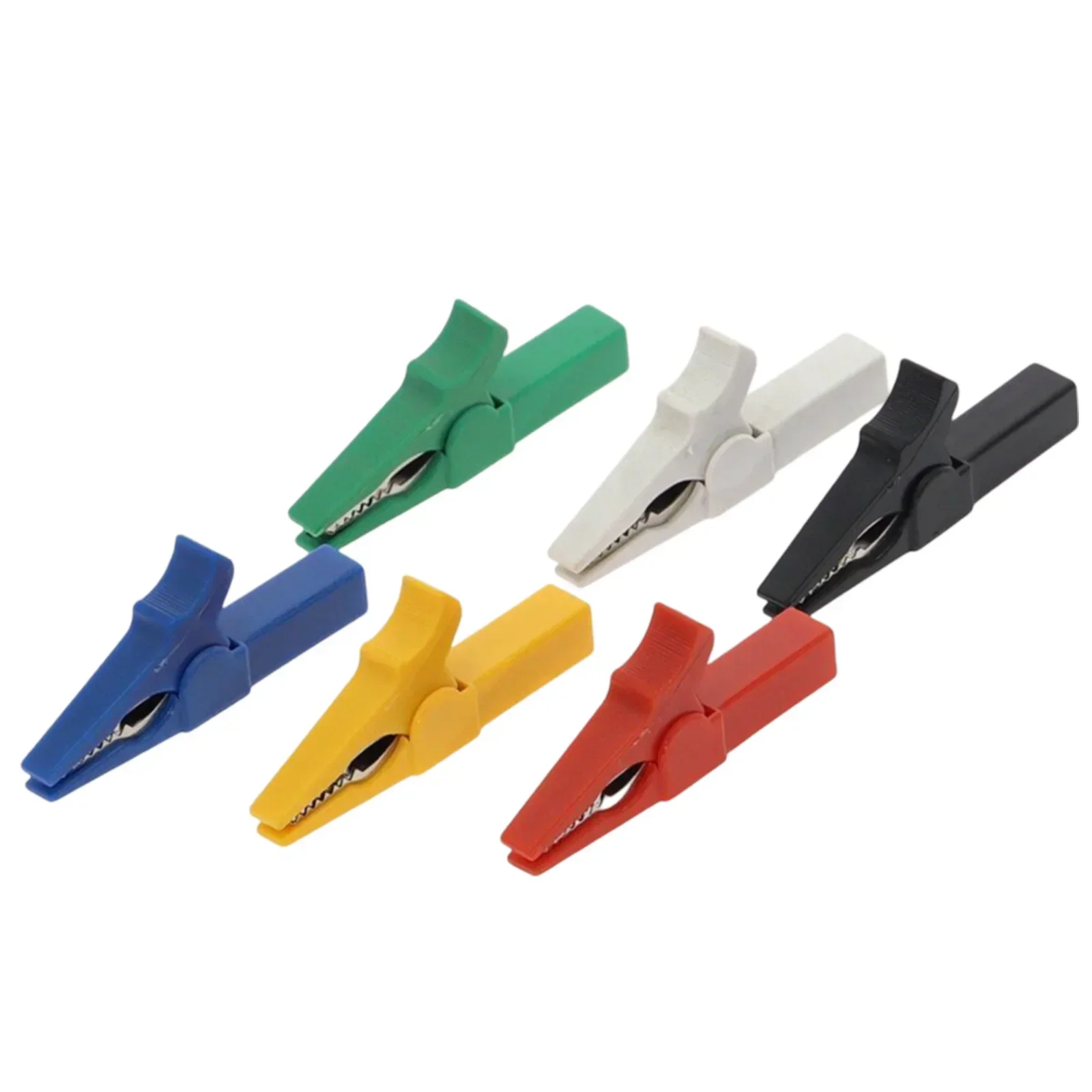 

Pack of 6 Fully Insulated Crocodile Clips for Safe and Effective Electrical Testing and Quick Connection Solutions