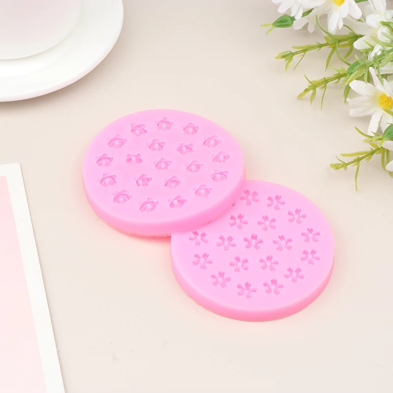 Mini 20 Holes Cherry Blossom Rose Silicone Mold DIY Flower Shaped Chocolate Fondant Dessert Flower Cake Decorative Baking Tool. view 3
