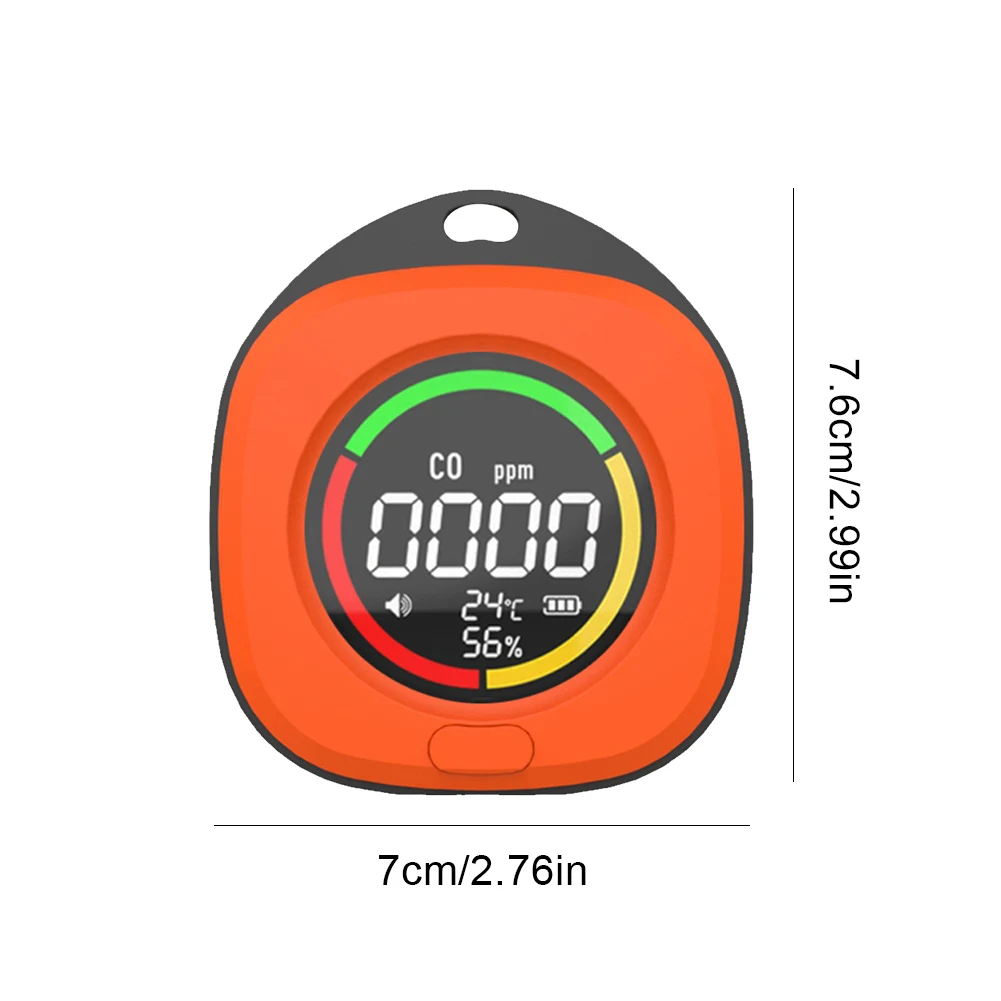 3 в 1 детектор угарного газа 1000 мАч CO монитор качества воздуха детектор CO датчик температуры и влажности для наружного кемпинга автофургона