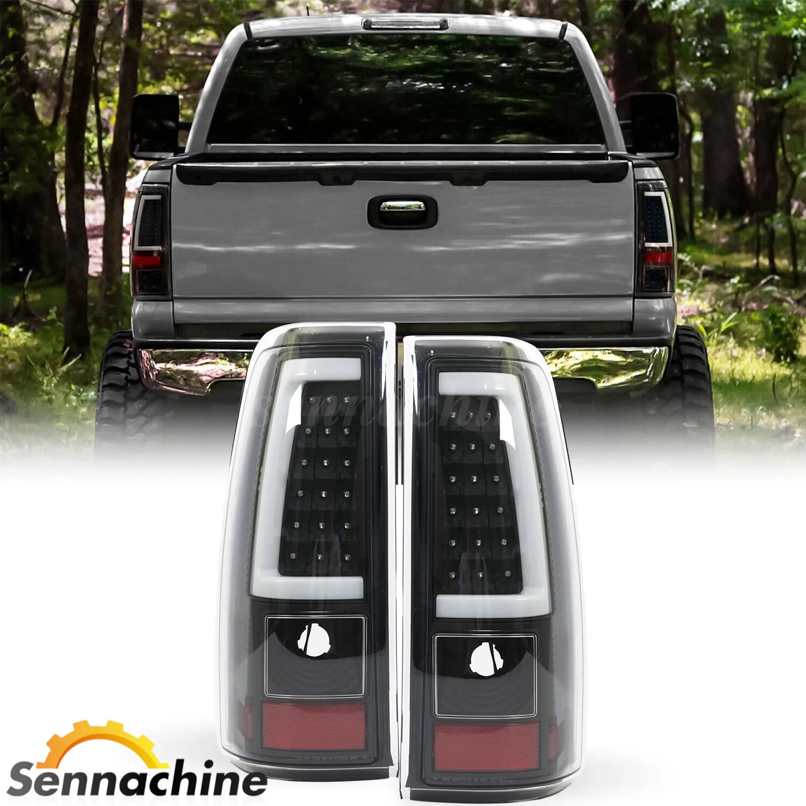 

Черные светодиодные задние фонари подходят для Chevrolet Silverado GMC Sierra 1500 2500HD 3500 2003-2006 годов выпуска.