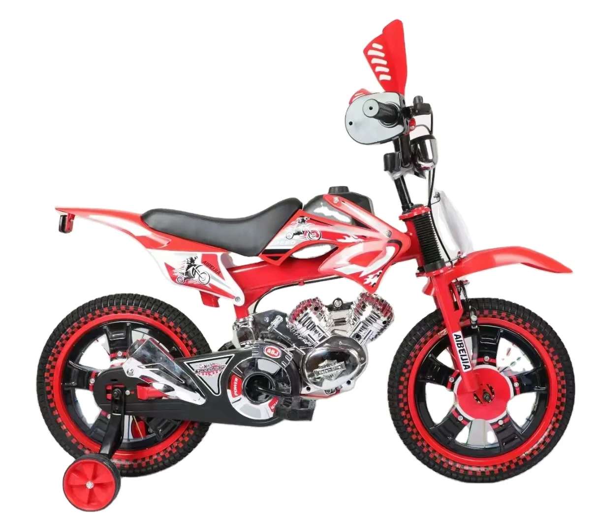 

Factory Direct Sale Motorcycle Style Children's Bicycles Suitable for 5 To 12 Years Old Children's Bicycles 12 16 20 Size