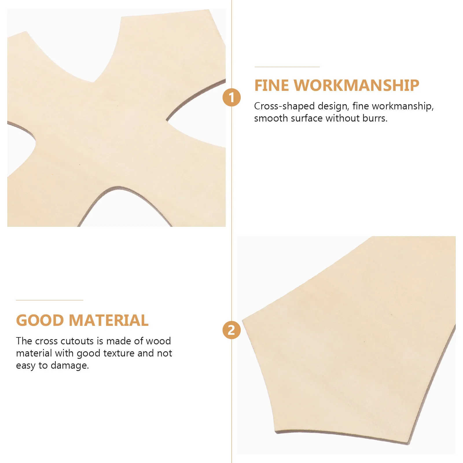 

8Pcs Unfinished Wood Cross Cutouts Rustic Wooden Shapes DIY Craft Projects Home Decor Painting Supplies for Wall Table Shelf