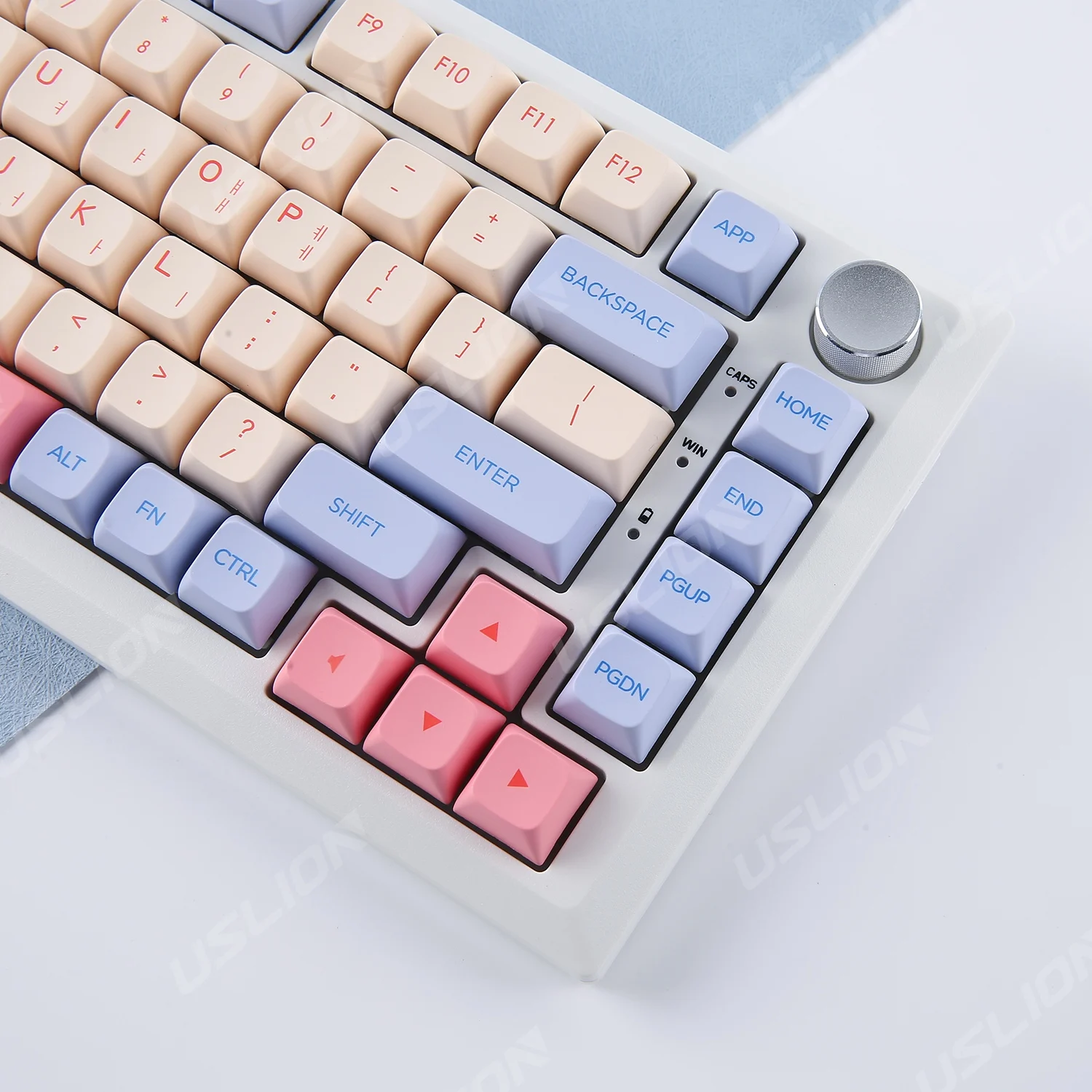 Teclas de perfil XDA para teclado mecánico MX Switch, teclas de sublimación de tinte PBT, teclas lindas de malvavisco coreano e inglés, 132 teclas