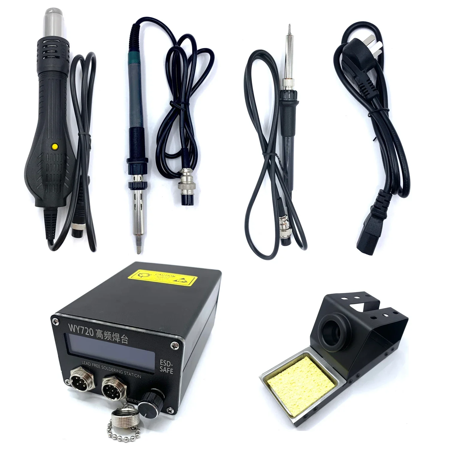 WY720 High-frequency Solder Station Kit Electric Solder iron LED Digital Display Rework Station Welding Tools