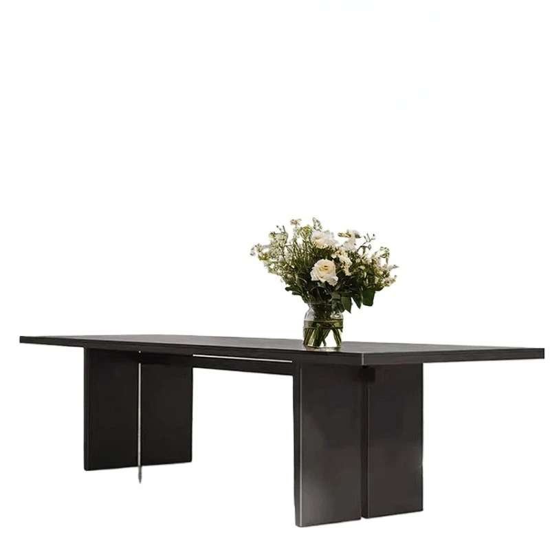 Solid Wood U-shaped American Dining Table Rectangular Home Modern Minimalist Table Elegante Y Duradero Dining Room Furniture