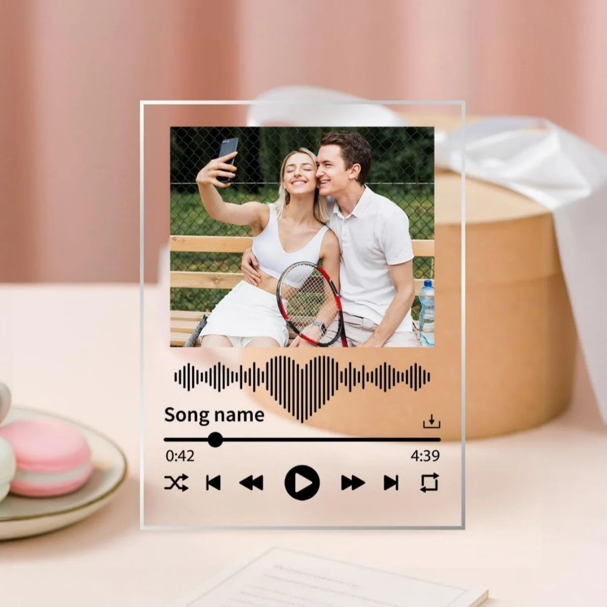 Custom 2D Acrylic Ornament—personalized with your photos and text; a cherished photo keepsake and a unique decorative piece. view 4