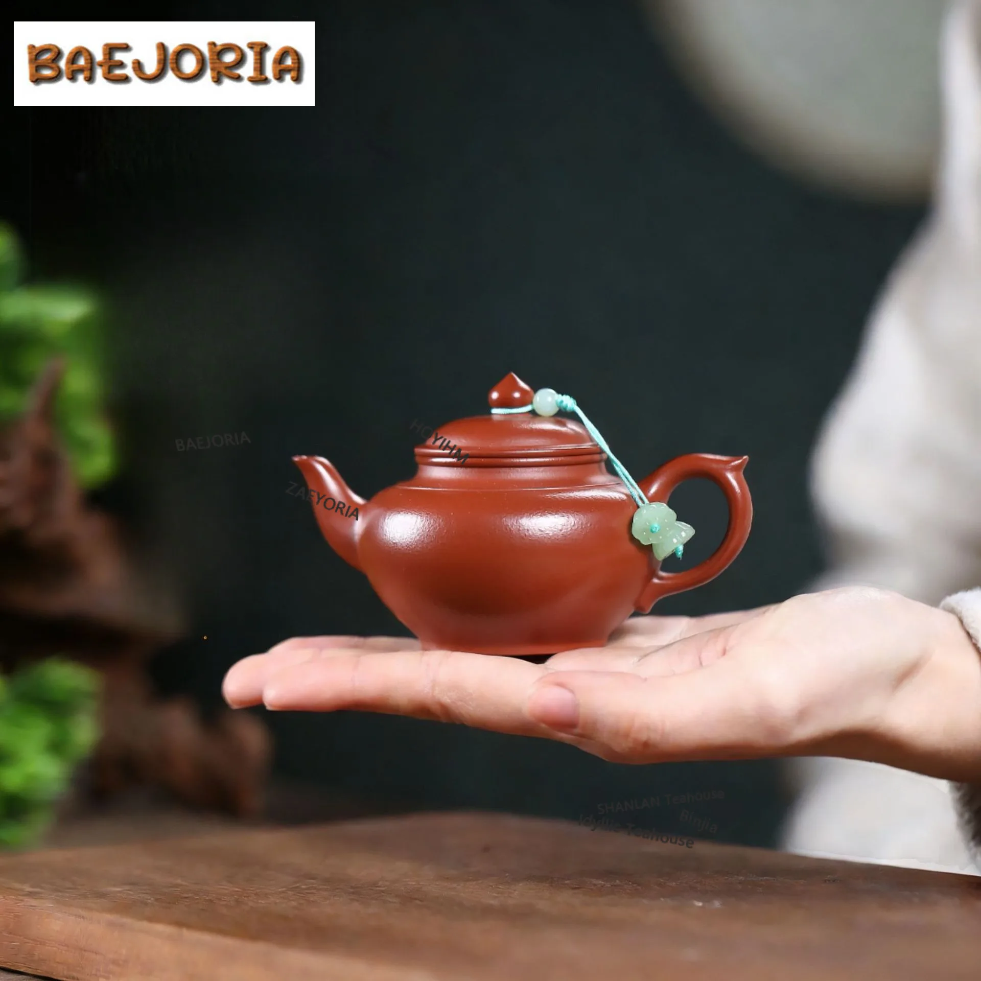 120ml Authentic Yixing Purple Clay Teapots Famous Master Handmade Laughing Sakura Pot Raw Ore Zhu Mud Kettle Zisha Tea Set Craft