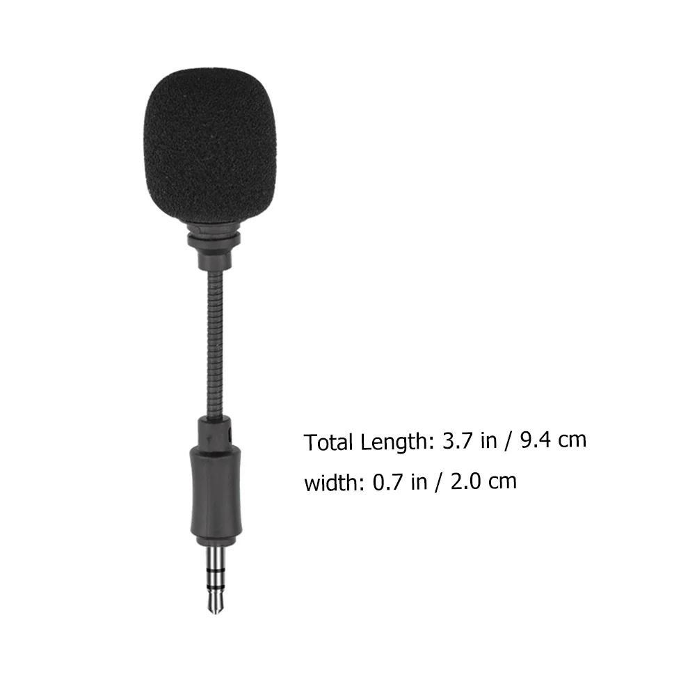 

Mini Microphone 35mm Wired Recording Adapter Condenser Lightweight Portable Live Broadcast Small Size Plastic Quality