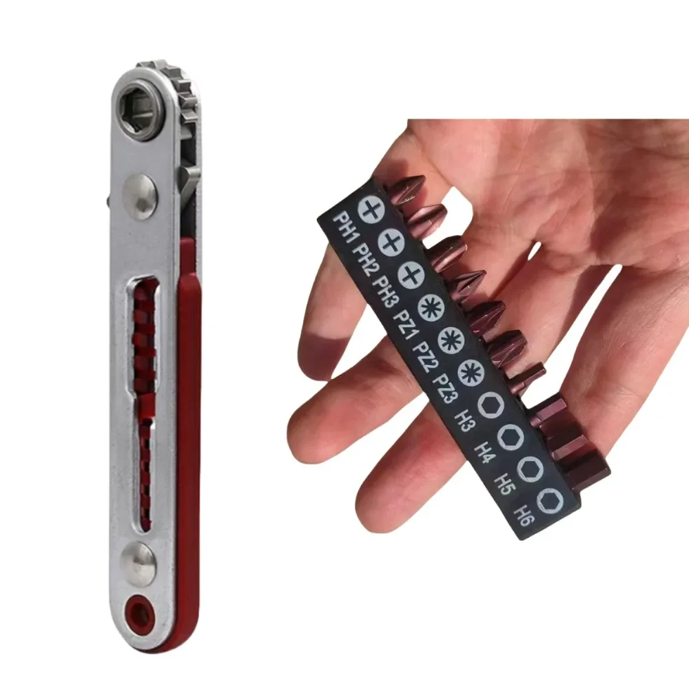 Rechtwinkliger Bidirektionaler Ratschenschraubendreher-Steckschlüsselsatz mit 1/4 Zoll Sechskantgriff, Torx-Schlitz, DIY Multifunktionales Handwerkzeug – Detail 15