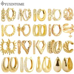 925 sterling silver ear needle multi-ring earrings buckle full of diamonds hoop earrings gold earrings for women fashion jewelry