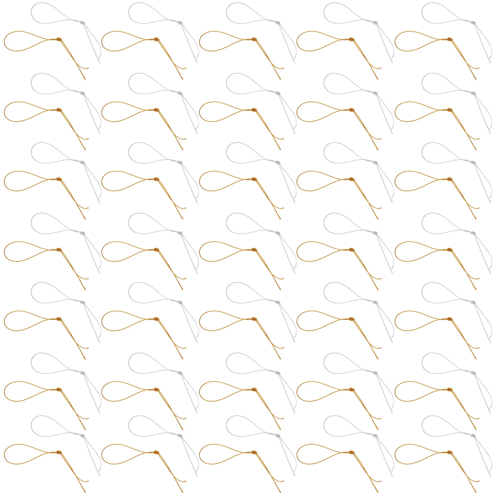 

200 Pcs Hanging Rope Clothe Tag Fasteners Ornament Hanger Metallic Thread Cord Label Clothes Ties