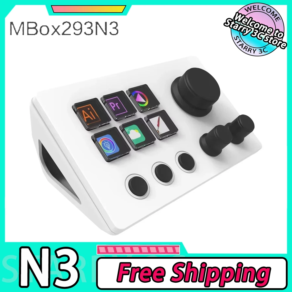 

Mirabox N3 Streamdeck Visual Mini Keyboards Multifunctional Knob 12 Keys Button Living Controller For Windows/Macos Decoration