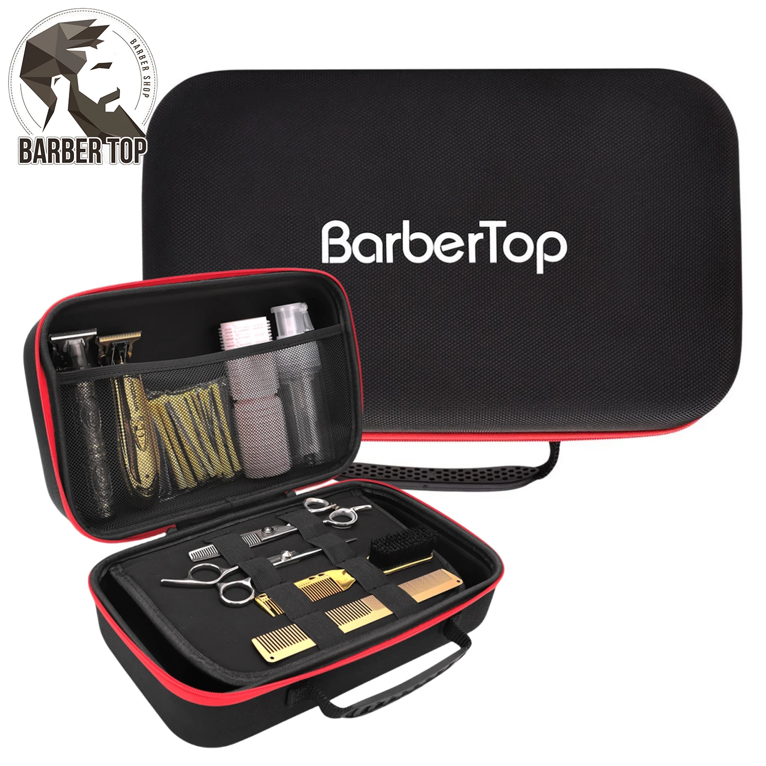 BARBERTOP Electric Clipper Storage Bag Barber Scissors Shavers Storage Box Salon Hair Dryer Display Case Shockproof Travel Bag