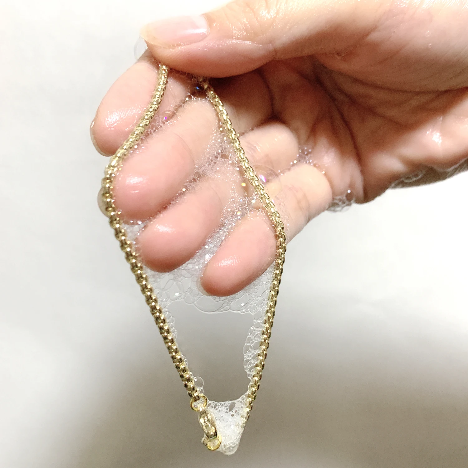 Gold Chain Sandal - Barfuß-Sandalen für Damen, Fußkettchen, 18 Karat