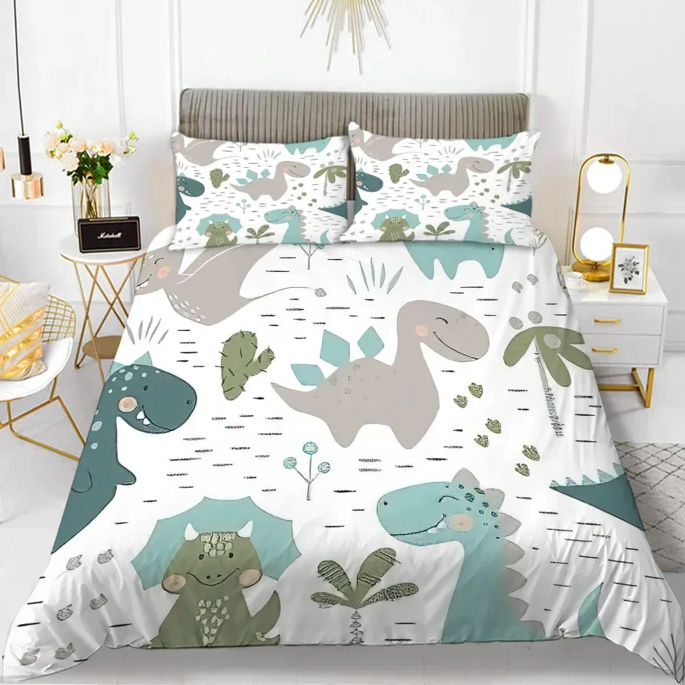 Cartoon Cute Dragon Bedding Set 3D Printing 2-3 Piece Set (No Core) For Bedroom Duvet Cover Set Christmas Gifts Halloween Decor