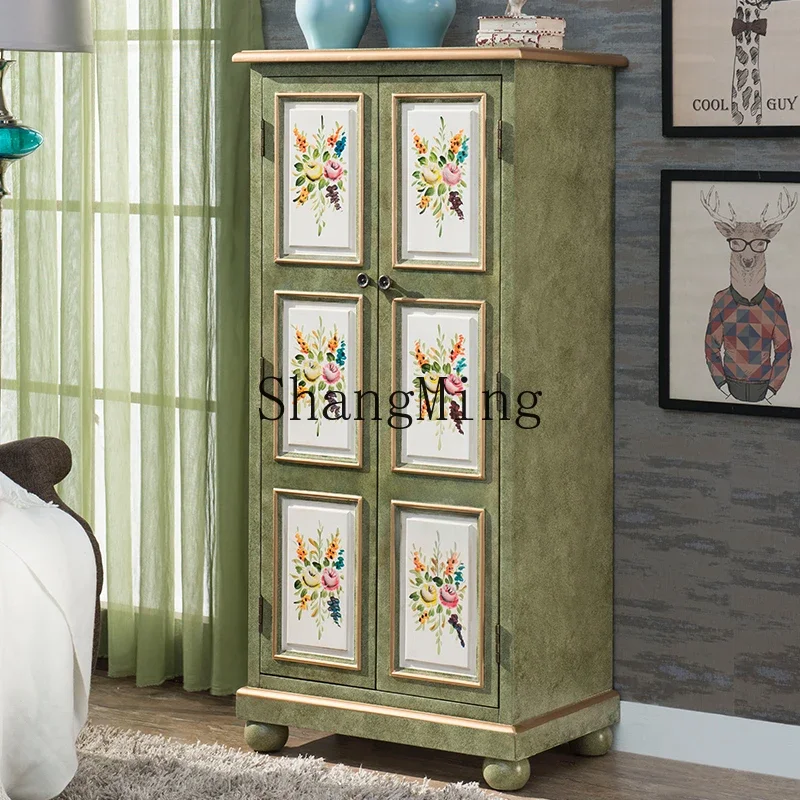 CLL heightened shoe cabinet, home stand cabinet pastoral style storage cabinet