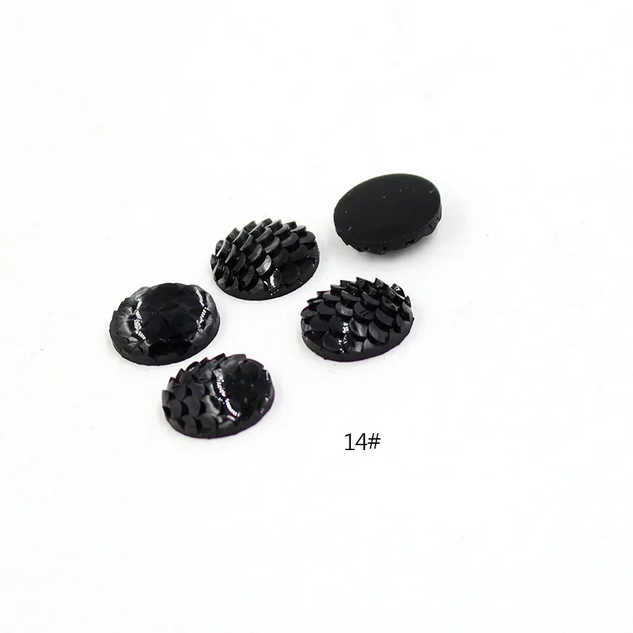 100 sztuk/partia Kolorowe zawieszki ze stali nierdzewnej w kształcie łusek syreny, okrągłe żywiczne charmsy do samodzielnego tworzenia naszyjników i biżuterii