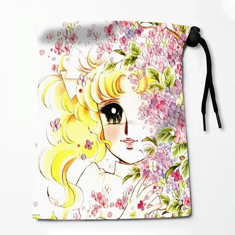 Candy Candy Drawstring Bags Festive Accessories 25X32CM Peach Skin Fabric Resuable Storage Clothes Bag Tarot Bag