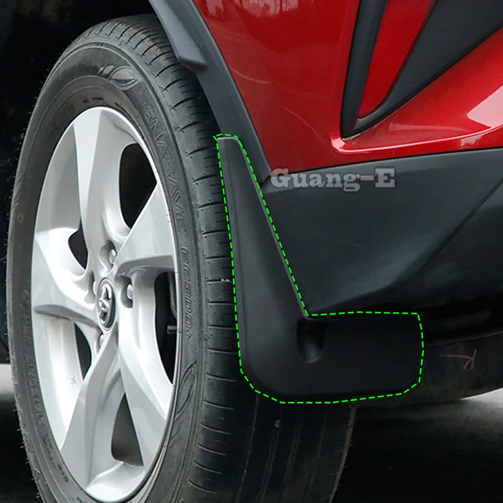 

Car Sticker Plastic For Toyota C-HR CHR 2017 2018 2019 2020 2021 Fender Mudguard Protection Flap Splash Mud Guard Frame 4pcs