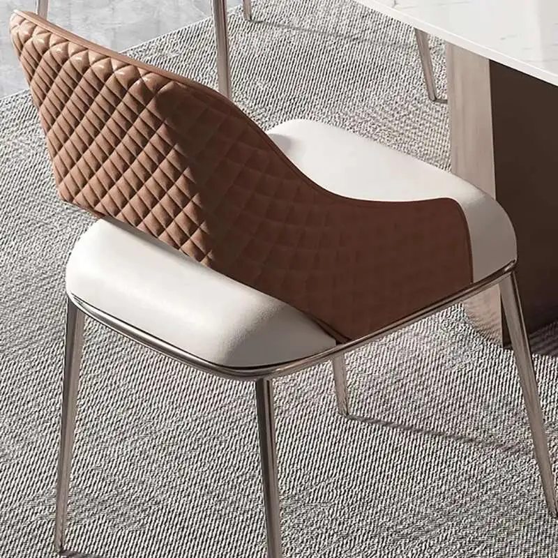 مجموعة من كرسيين لتناول الطعام، كرسي طعام جمالي مريح وحديث، كرسي طعام فاخر وبسيط #5