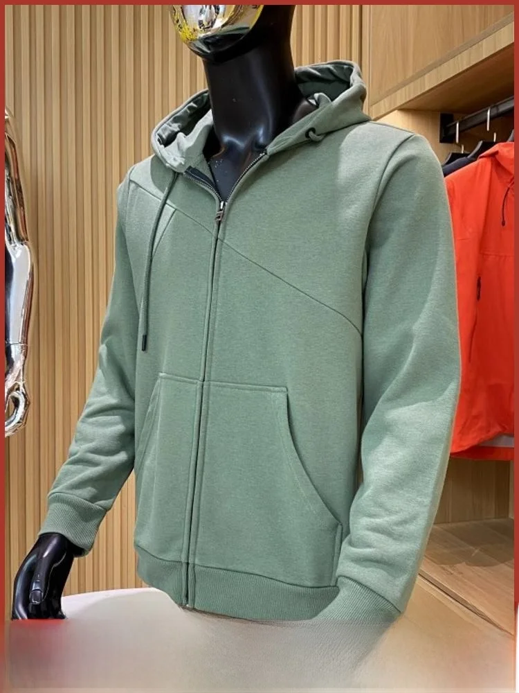 

Высококачественное спортивное курто с капюшоном для улицы, куртка-стойка, молодежная мода, весна-осень, длинная све, обычная длина