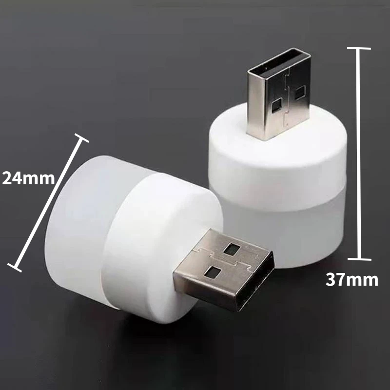 Светодиодная лампа с USB-разъемом, ночсветильник, портативная мини-лампа для чтения, маленьсветильник круглая лампа для чтения с зарядкой от