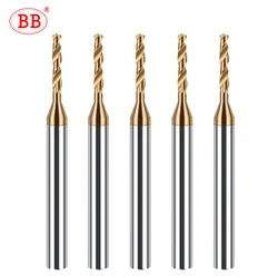 BB 2.03-3.75mm Micro Drill Mini Coated Solid Carbide Bit Metal Iron Steel Hole Drilling 3xD Cutting Length D=4mm CNC Tool 1pcs