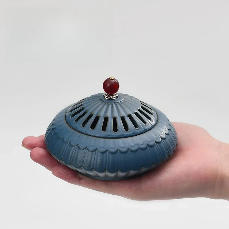 

Керамическая курильница, диффузор для ароматерапии для домашнего декора, медитации, дзен-сада, керамический держатель для благовоний ручной работы для