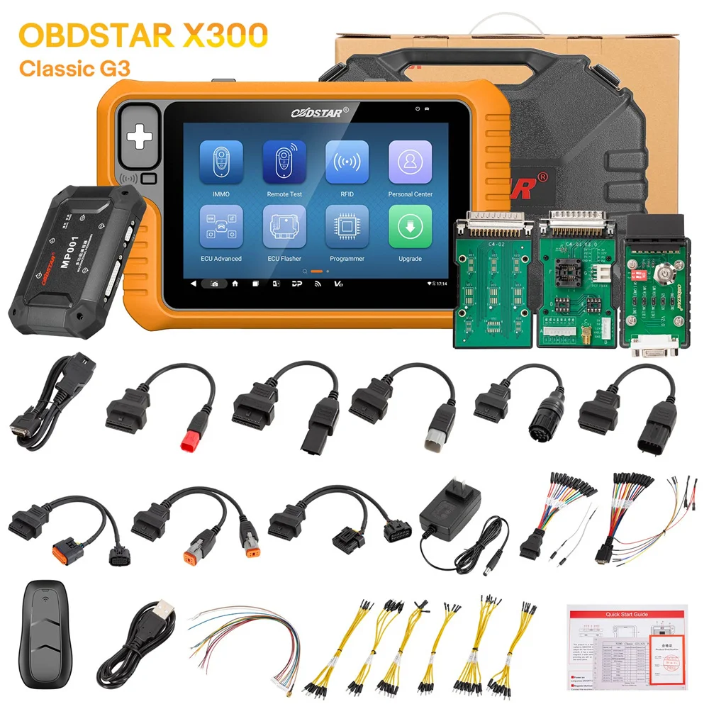 

OBDSTAR X300 Classic G3 Stand Version Support Cluster Calibration, ECU Flasher For Car/ HD/ E-Car/ Moto/ Marine 2 Years Update