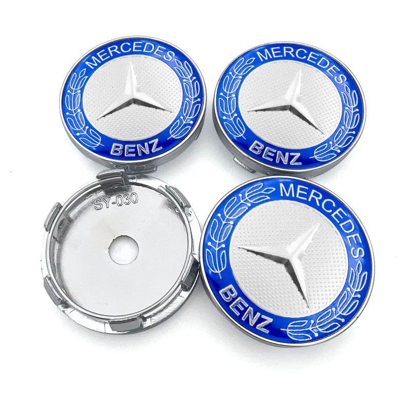 4Pcs Car Wheel Center Hub Cap Emblem Decal Wheel Sticker Car Styling For Mercedes Benz B/C/E/S Class A Class C200L GLC GLK