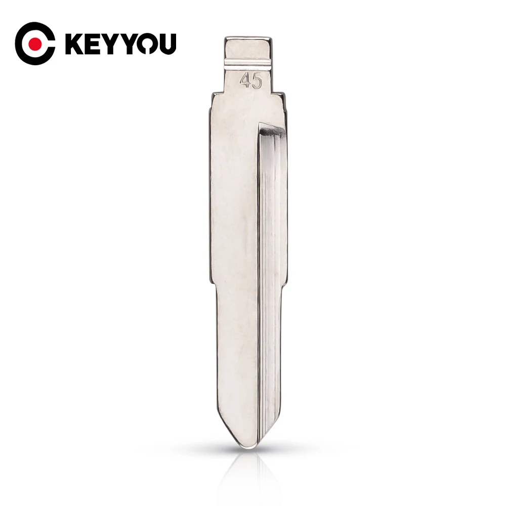KEYYOU Metal Blank Uncut Flip KD Remote Key Blade Type #45 for Domestic Truck Minibus