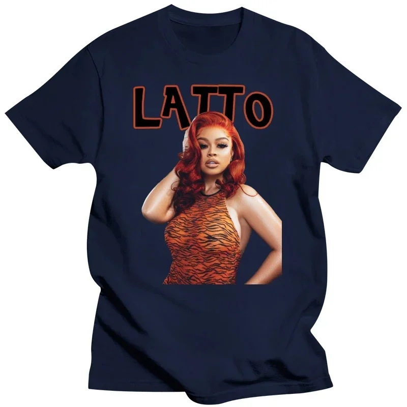 Female rapper tshirt Latto The A-Team Short Sleeve Tee Shirt Summer Clothing tshirts for mens designer clothes Plus Size outfits