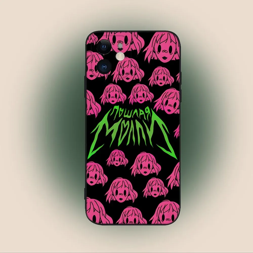 Poshlaya Molly Band Phone Case For iPhone 15,14,13,12,11,Plus,Pro Max,XS,X,XR,SE,Mini,8,7 Soft Silicone Black Cover