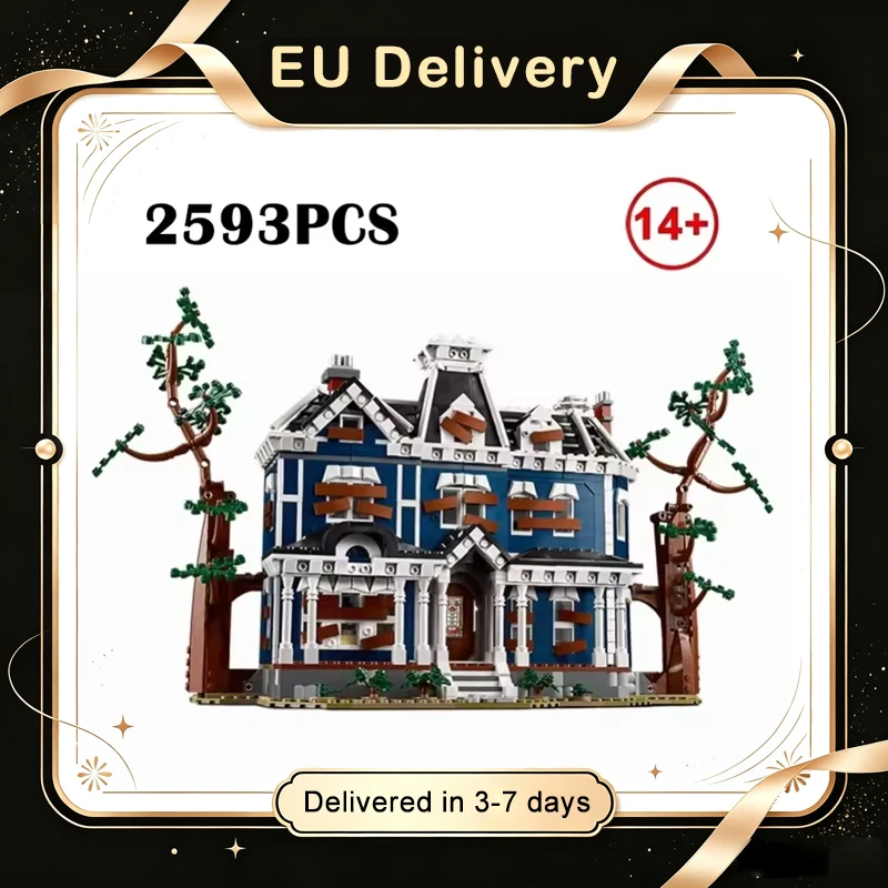 House Architecture Bricks Toy Household Decoration 2593PCS Creative Streetscape Model DIY Building Blocks Toys Christmas Gift