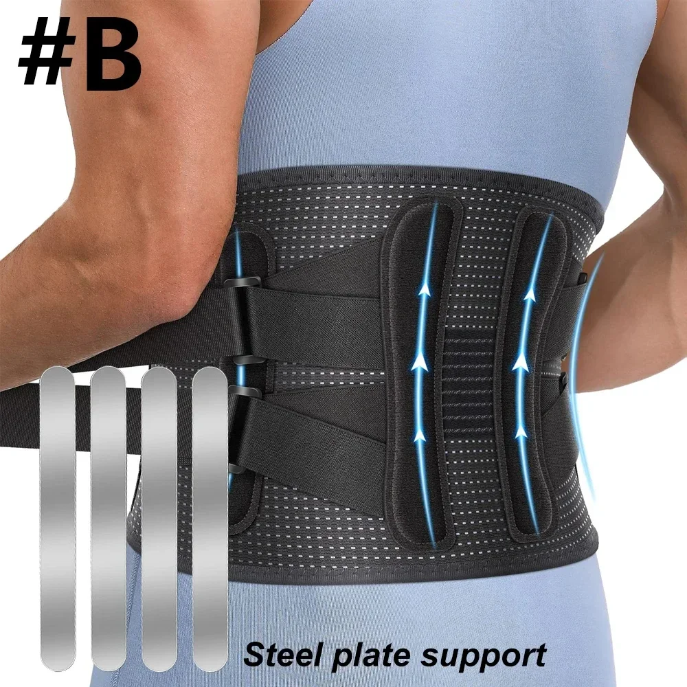 

Adjustable Waist Support Lumbar Back Belt Lower Back Brace for Back Pain Relief Lumbar Spine Strap with Stays Waist Protector