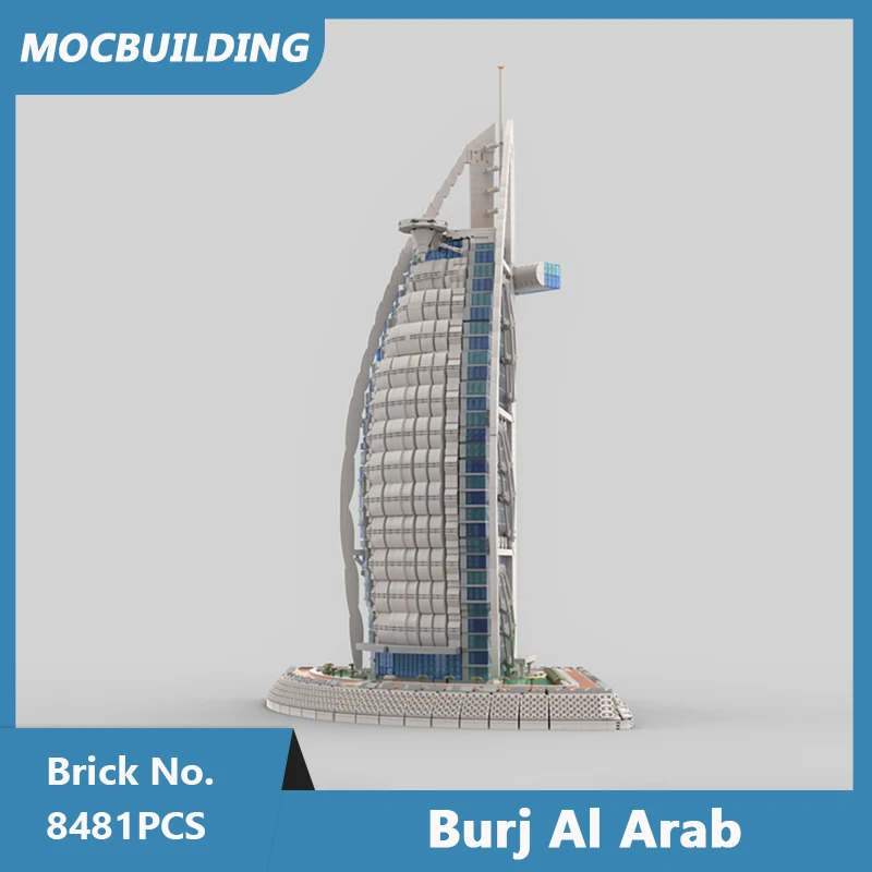 MOC Building Blocks Burj Al Modello arabo Mattoni assemblati fai-da-te Serie di architettura Educativi creativi Raccogliere giocattoli Regali 8581 pezzi