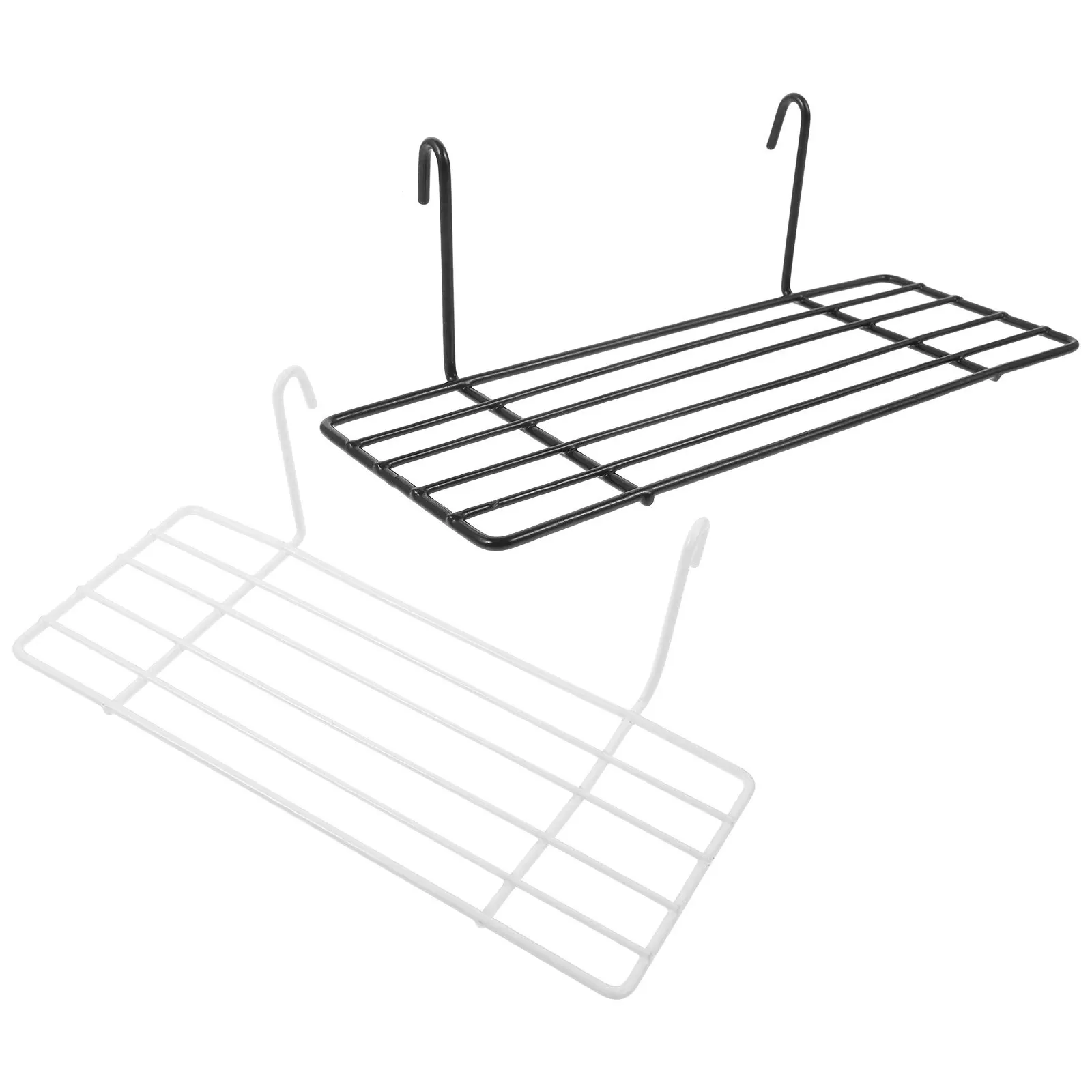 

2Pcs Rectangular Bird Stand Wearresistant Parrot Accessory Cage Accessories Decorative Iron Platform Bird Toys