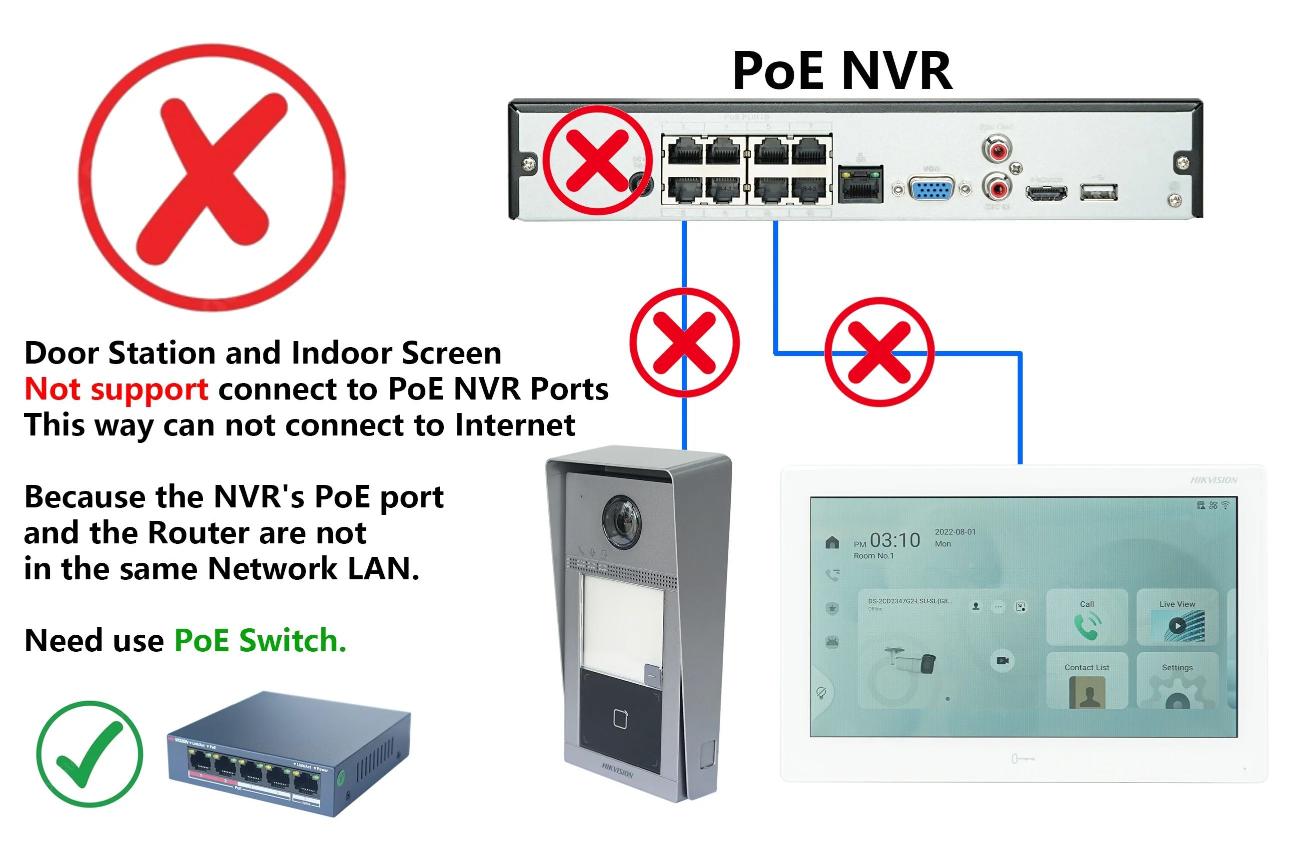 HIKVISION Internationale Version, 10-Zoll-Innenmonitor DS-KH9510-WTE1(B), 802.3af POE, App Hik-Connect, WLAN, Video-Gegensprechanlage. – Detail 3
